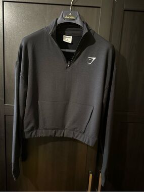 Gymshark Pippa Training 1/4 Zip Pullover – Size S (Black) 🖤